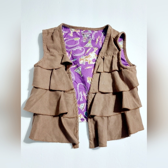 Unique 2T Wrangler Ruffle Vest‎ Rodeo Wear - Picture 1 of 5